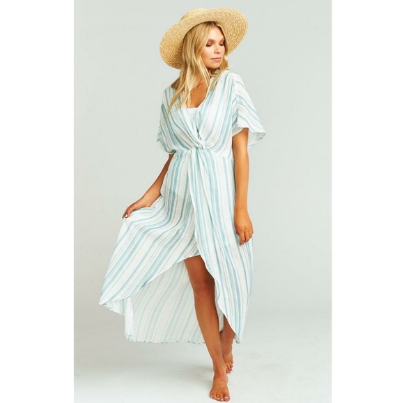 Show Me Your Mumu Revolve get twisted maxi dress striped extra small XS NWT - Picture 1 of 5